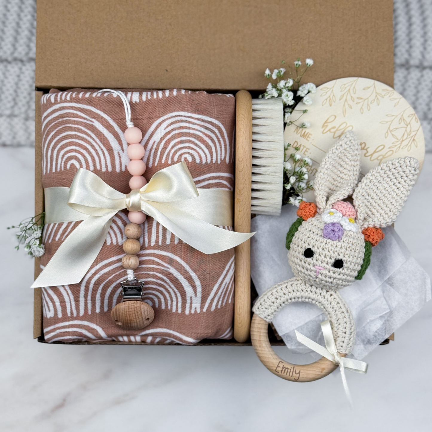 Boho Rainbow Baby Gift Box