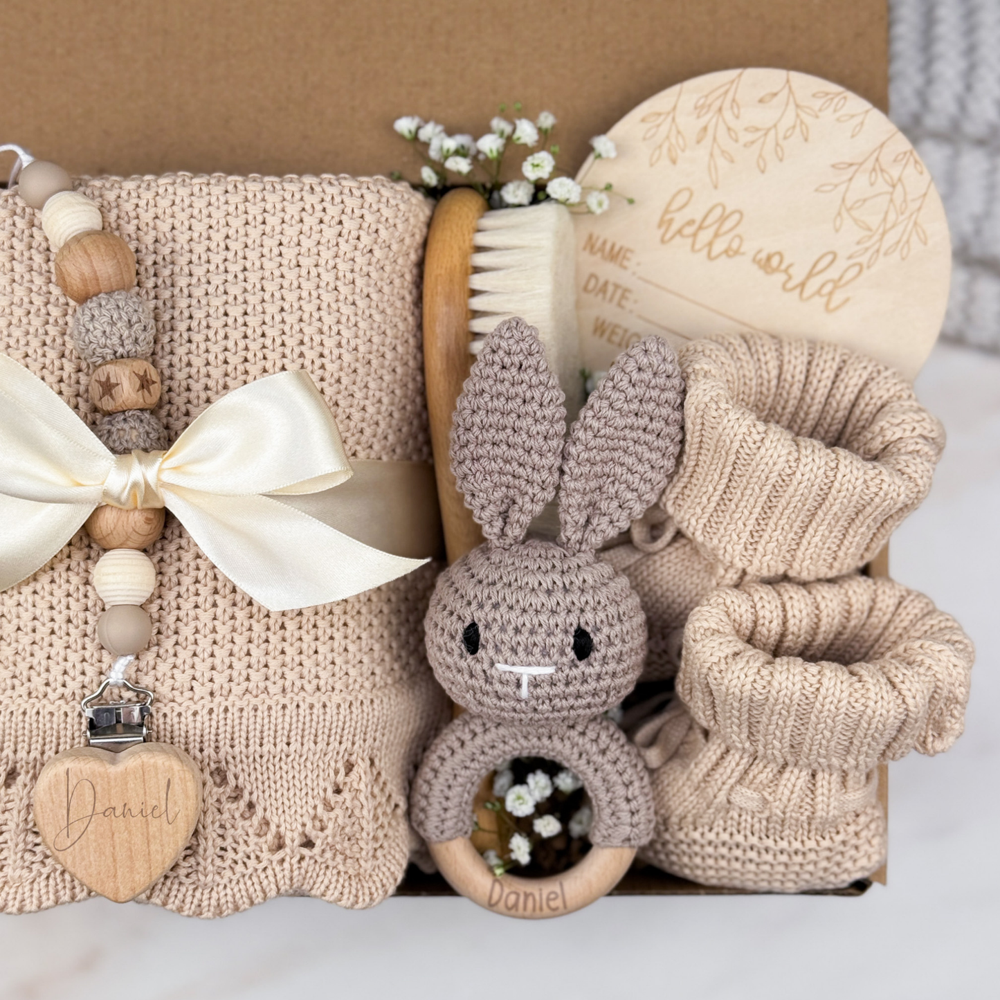 Neutral Baby Gift Box | Brown Bunny