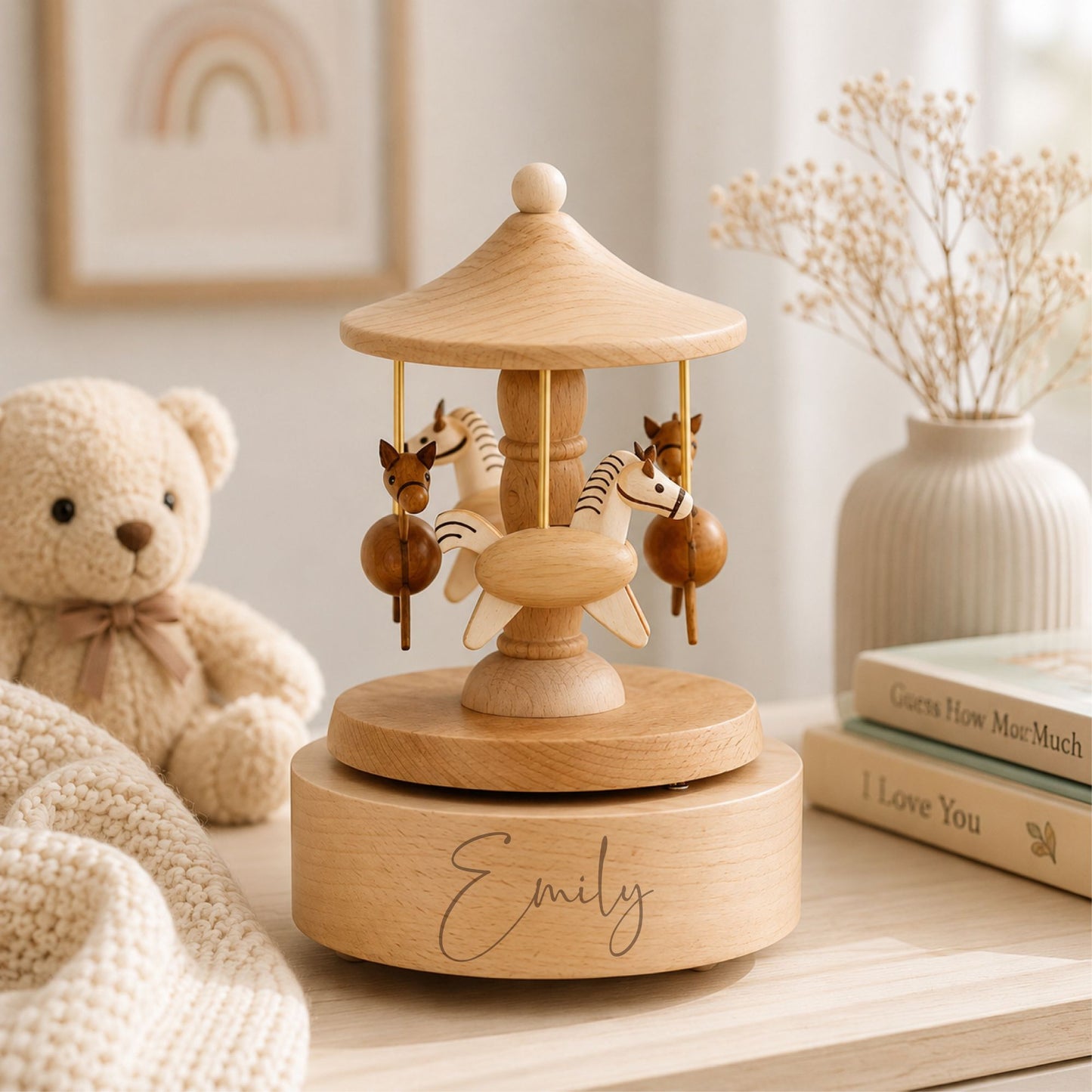 Wooden Baby Music Box | Carousel