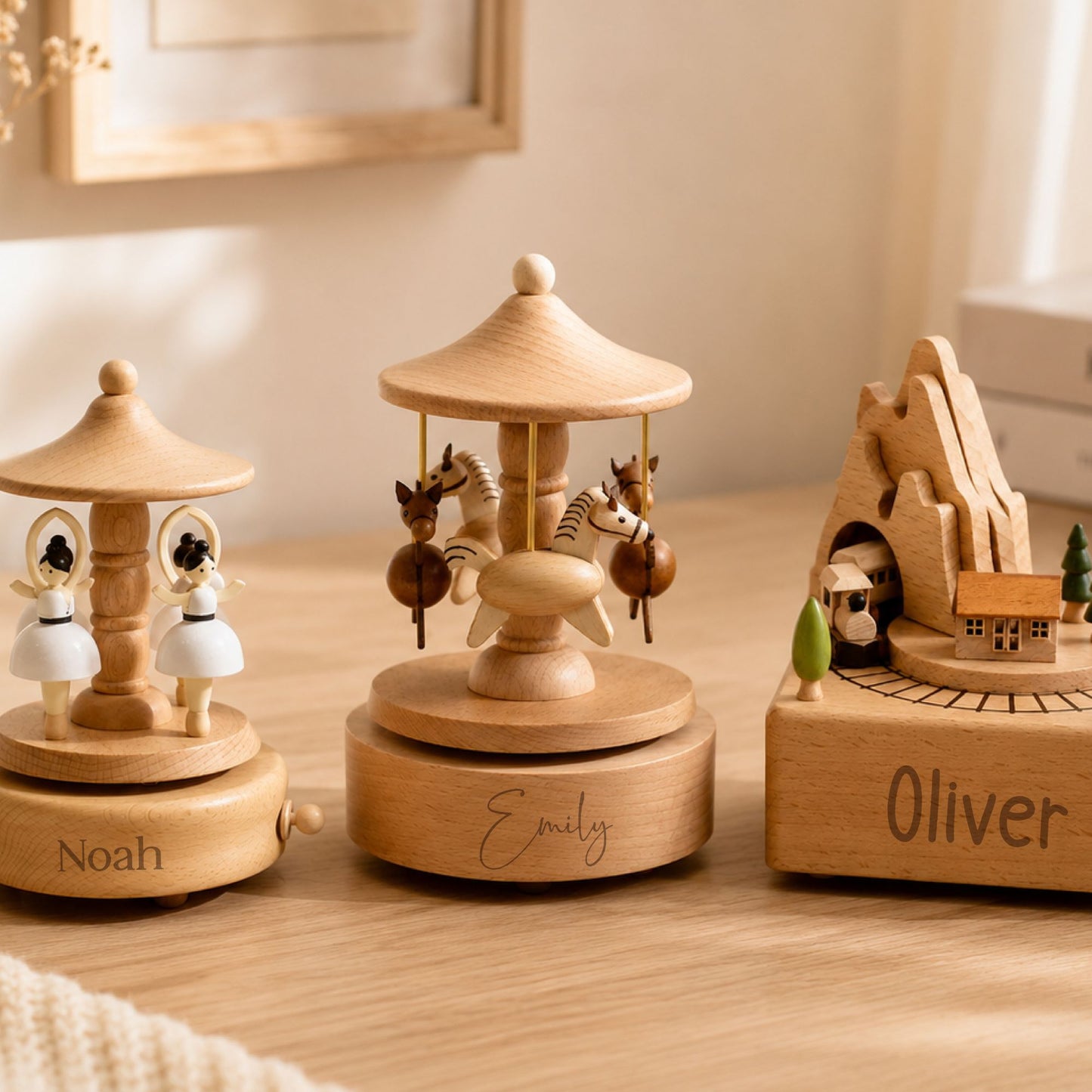 Wooden Baby Music Box | Carousel