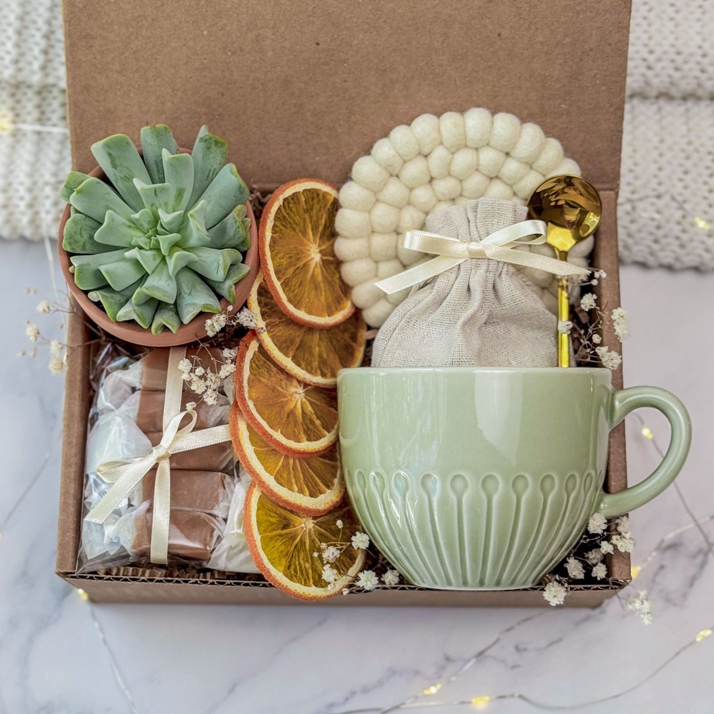 Succulent and Tea Gift Box for Her