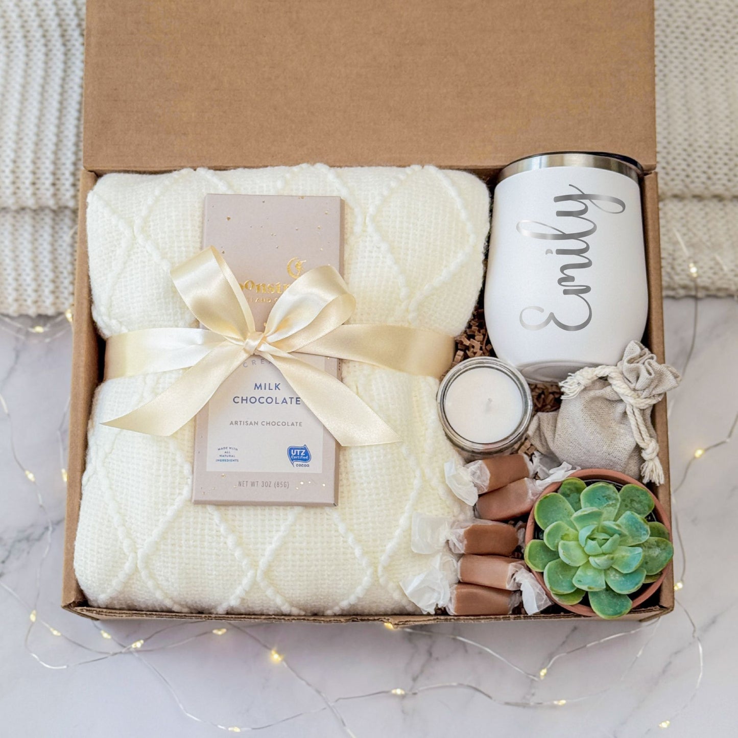 Personalized Gift Box with Succulent
