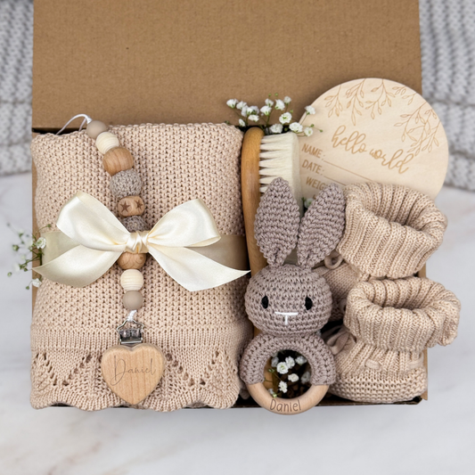 Neutral Baby Gift Box | Brown Bunny