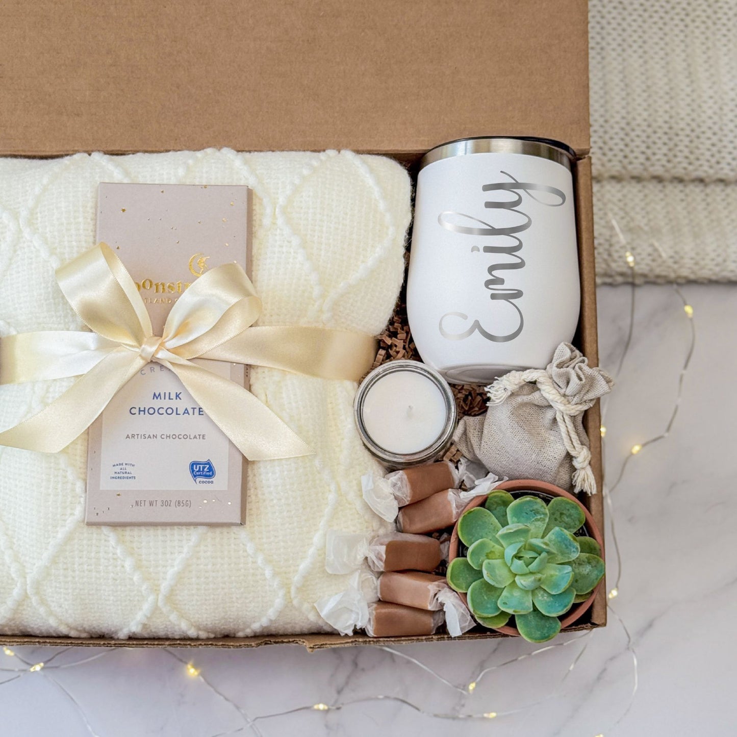 Personalized Gift Box with Succulent