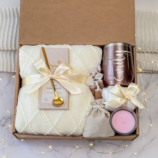 Spa Gift Box with Name Tumbler | Rose Gold