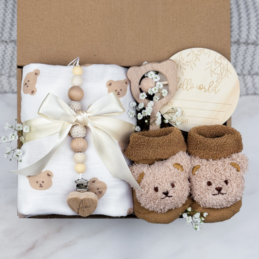 Teddy Bear Baby Box | Brown