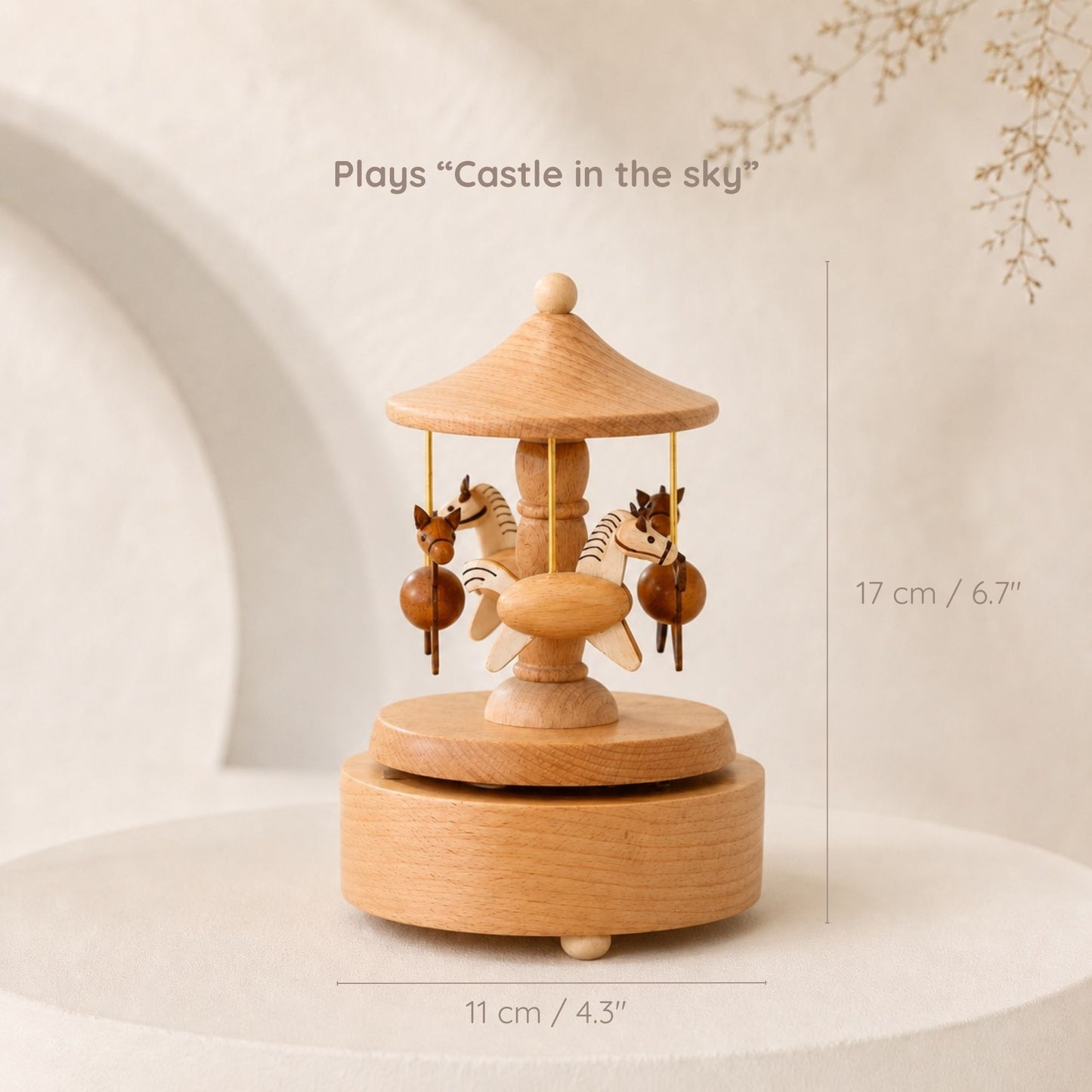 Wooden Baby Music Box | Carousel